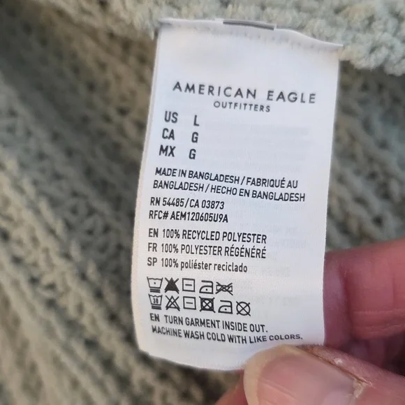American Eagle Outfitters Sage Green Cardigan Sweater Large - Picture 9 of 12